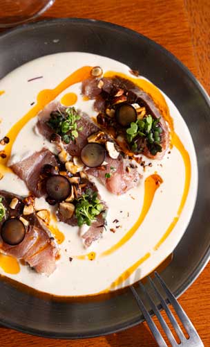 Huevos de Oro - Carapau com Ajoblanco Malagueño
