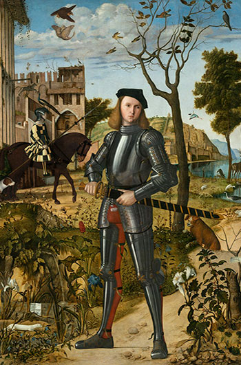 Vittore Carpaccio. Joven caballero en un paisaje, hacia 1505