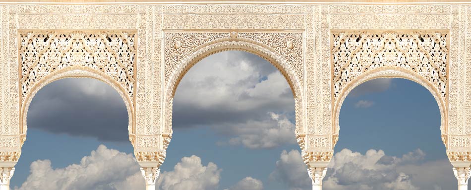 Detalle de arcos de la Alhambra Detalle de arcos de la Alhambra