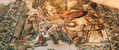 Mosaic in the Roman town of La Olmeda Mosaic in the Roman town of La Olmeda