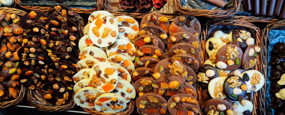 Chocalates y bombones en La Boquería Chocalates y bombones en La Boquería