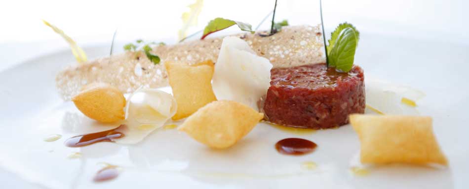 Plato gourmet en el restaurante Dos Cielos Plato gourmet en el restaurante Dos Cielos