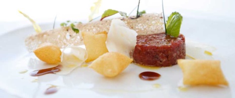 Plato gourmet en el restaurante Dos Cielos Plato gourmet en el restaurante Dos Cielos