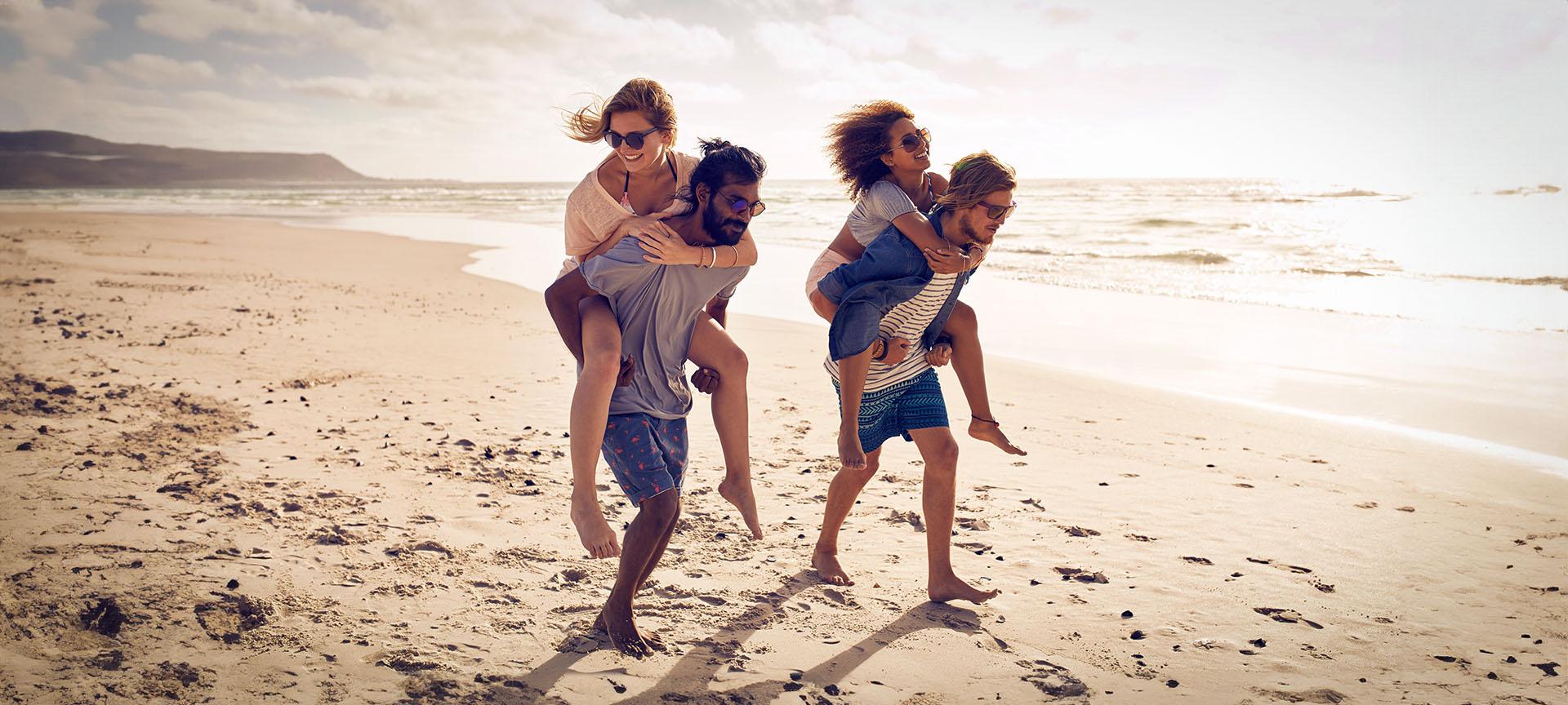 Friends on a beach