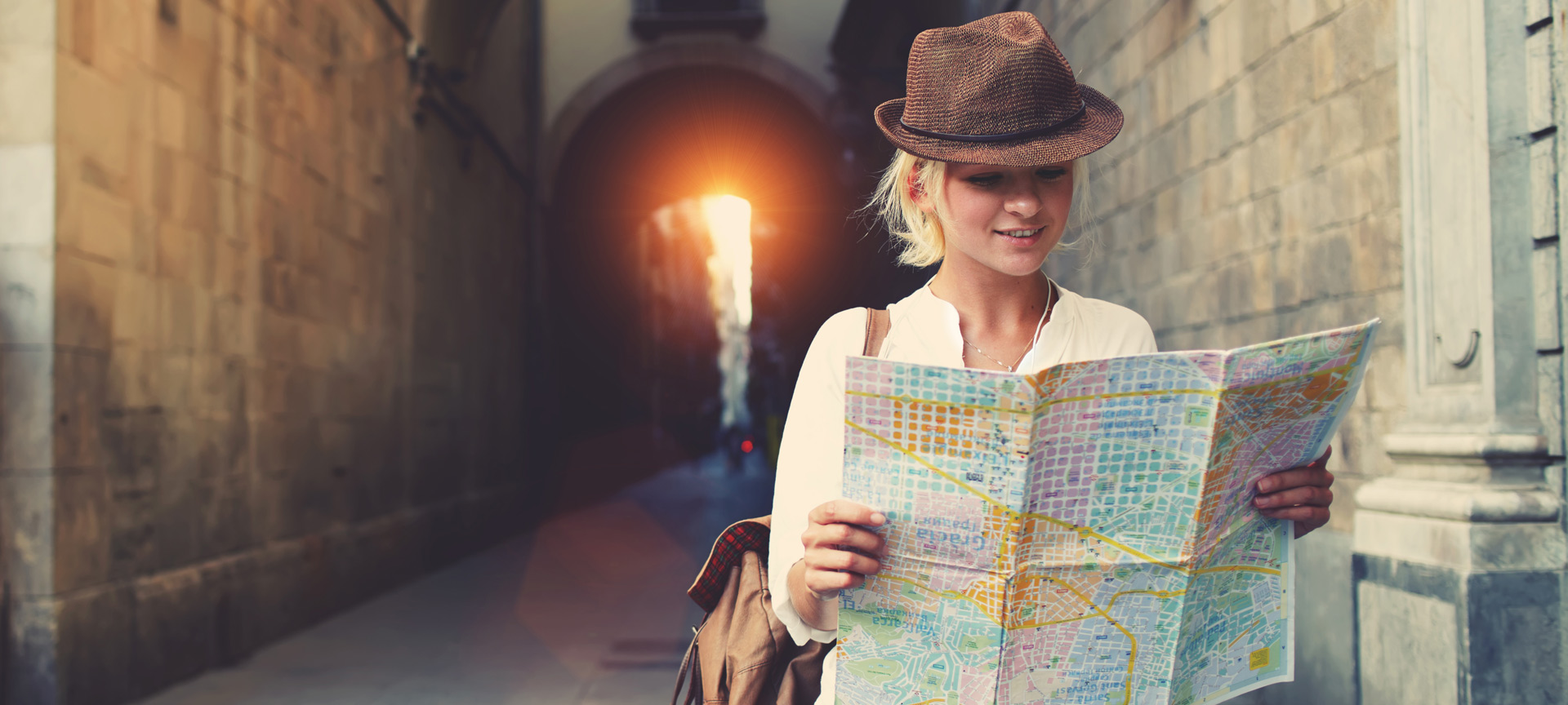 Girl looking at a map Girl looking at a map