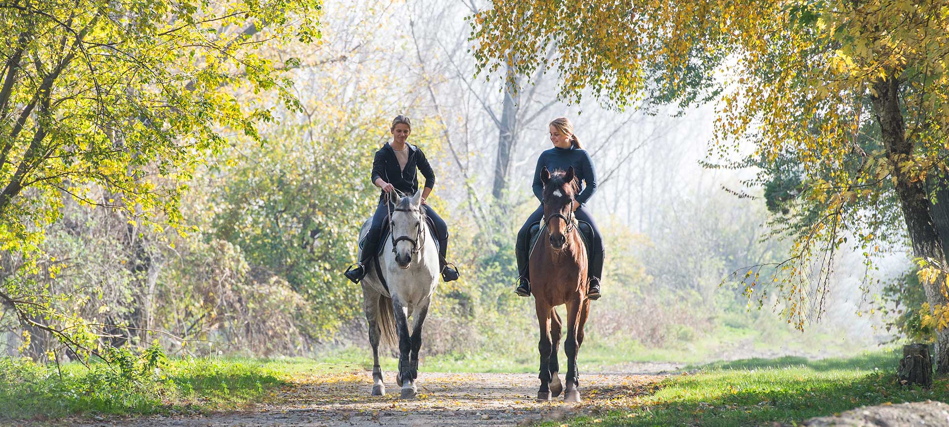 Jeunes filles à cheval