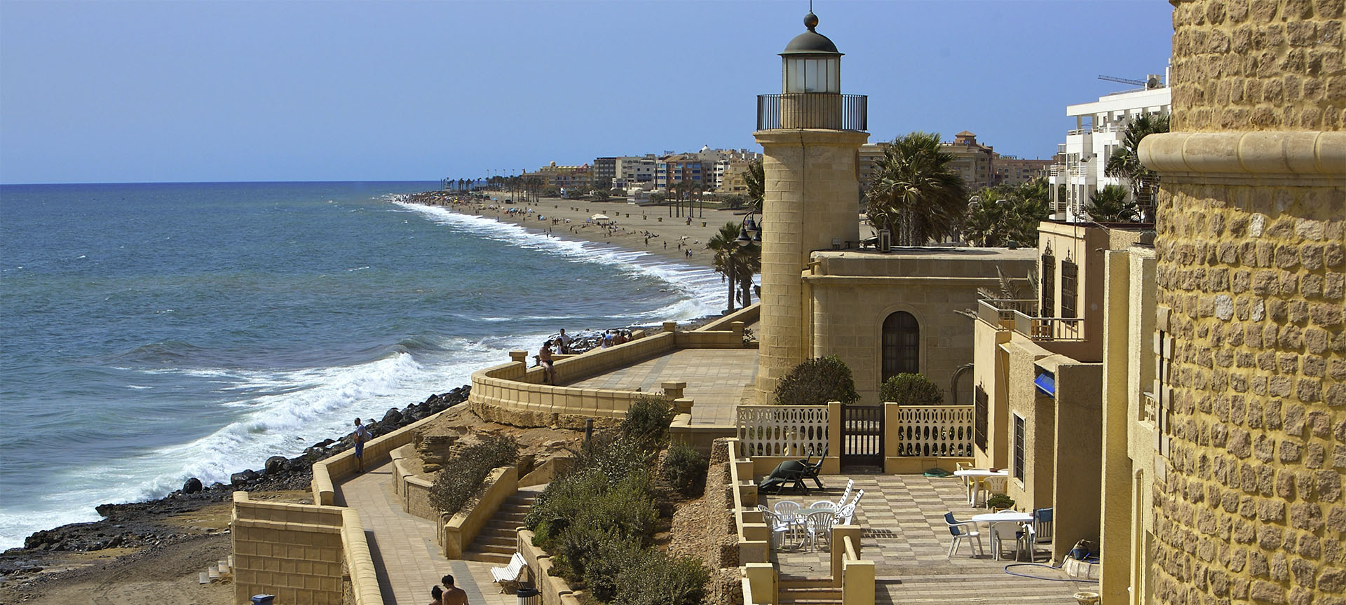 Santa Ana Castle in Roquetas de Mar (Almería, Andalusia)