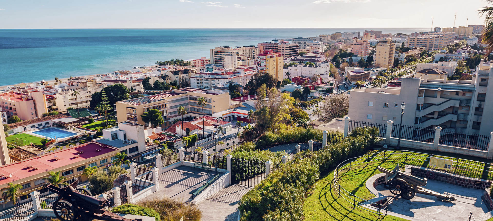 Vue de Torremolinos, province de Malaga (Andalousie)
