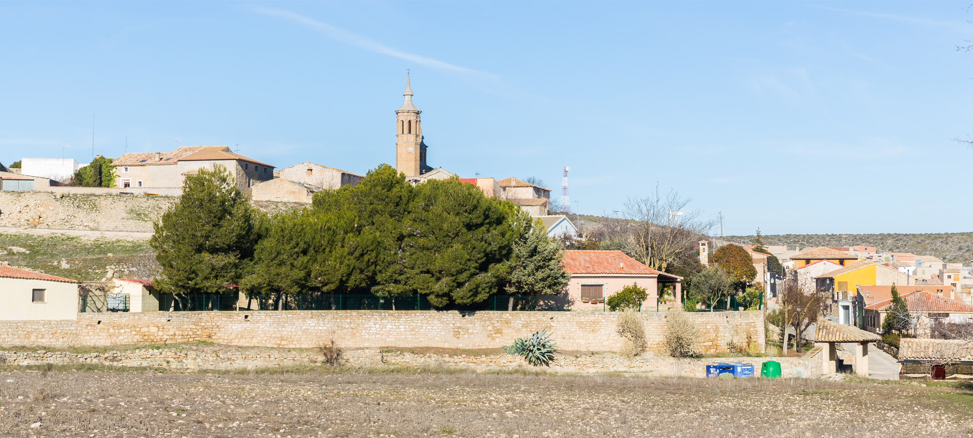 Panoramablick auf Fuendetodos in Saragossa (Aragonien)