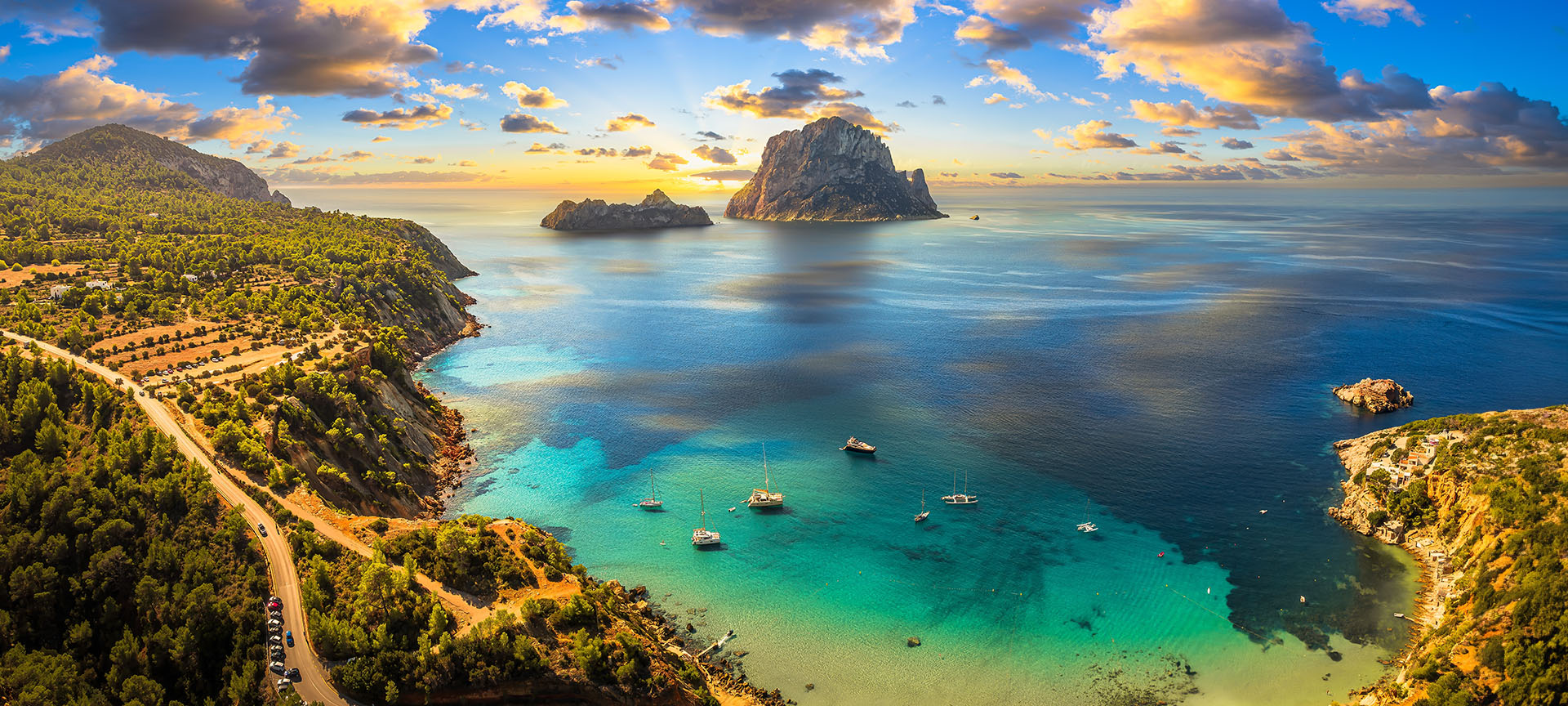 A cove on the island of Ibiza (Balearic Islands)