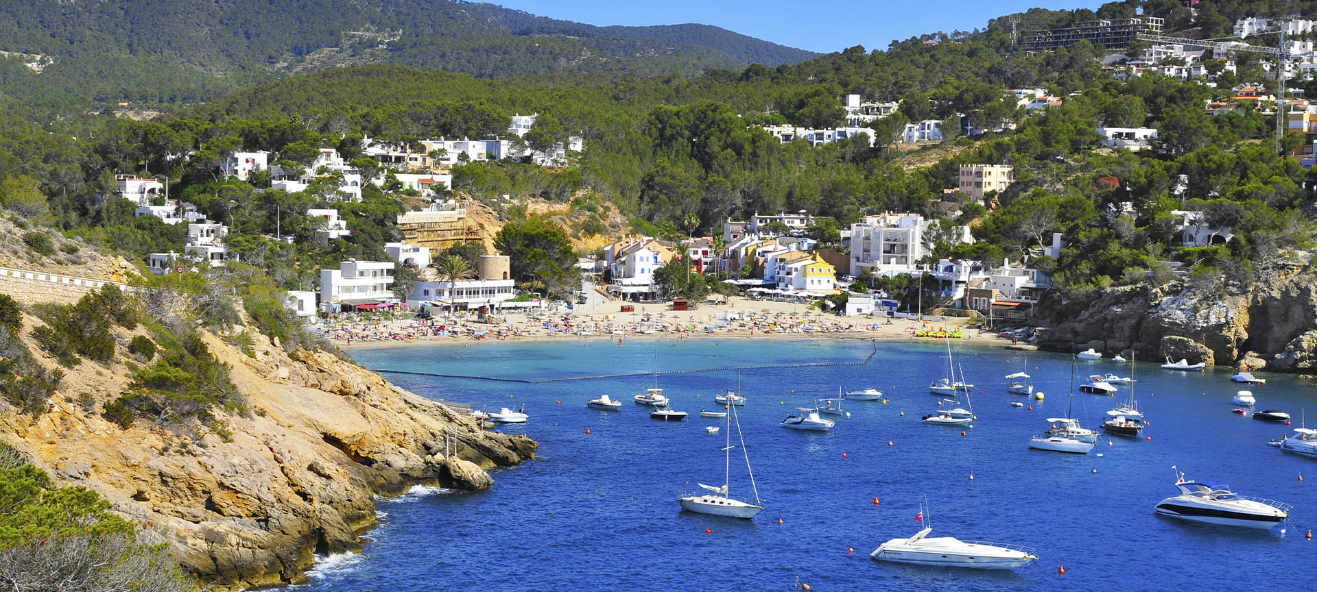 Veduta di Sant Josep de sa Talaia, sull’isola di Ibiza (Isole Baleari)