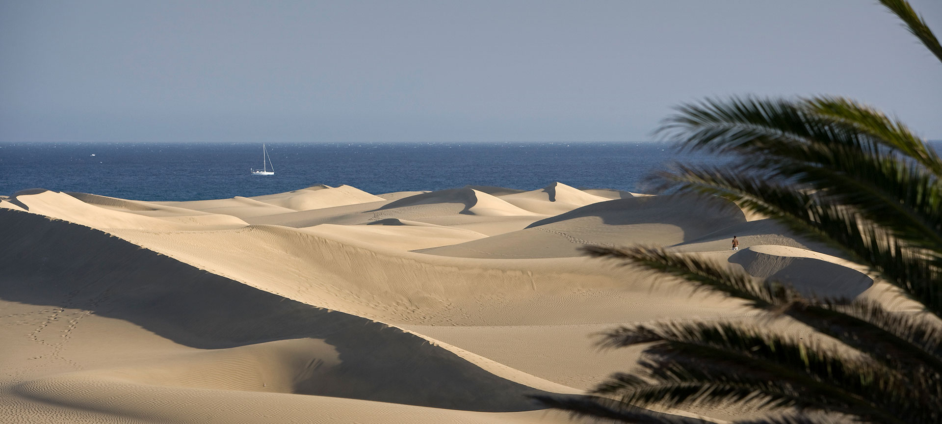Vista del mar desde las dunas de Maspalomas. Gran Canaria