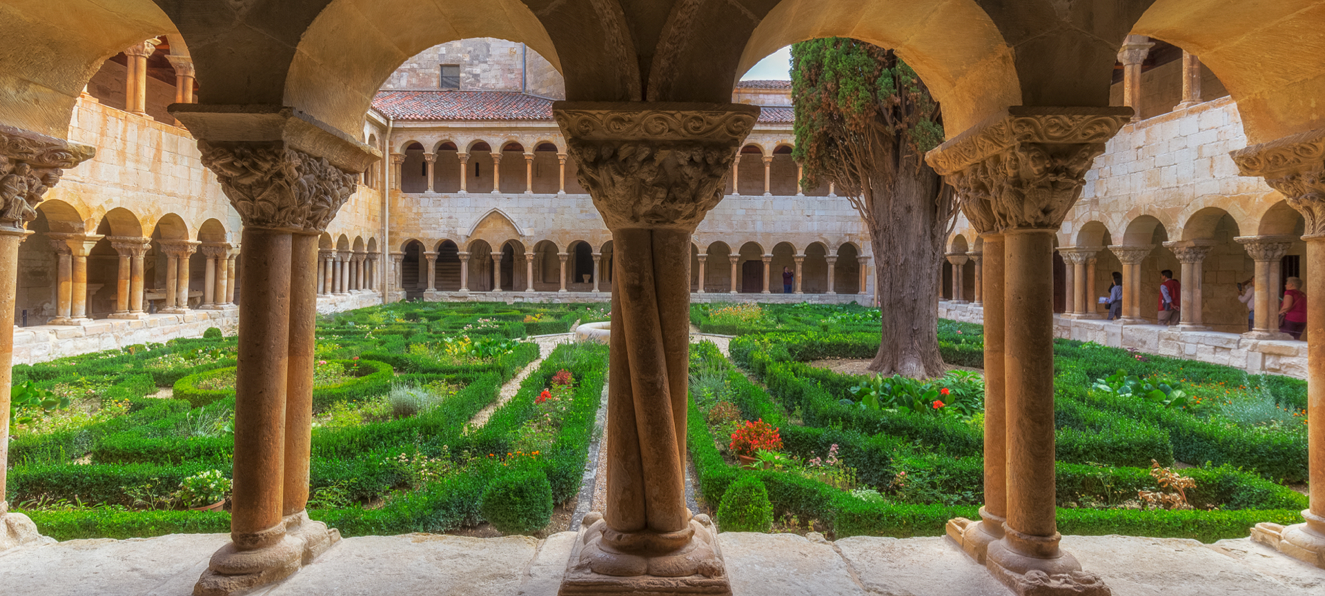 Visit the cloister at the Monastery of Santo Domingo de Silos, Castilla y Leon.