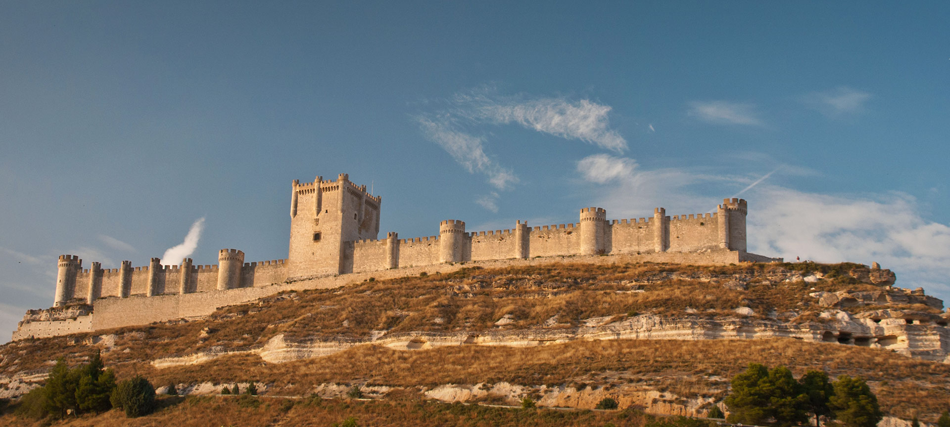 Veduta panoramica del Castello di Peñafiel. Valladolid