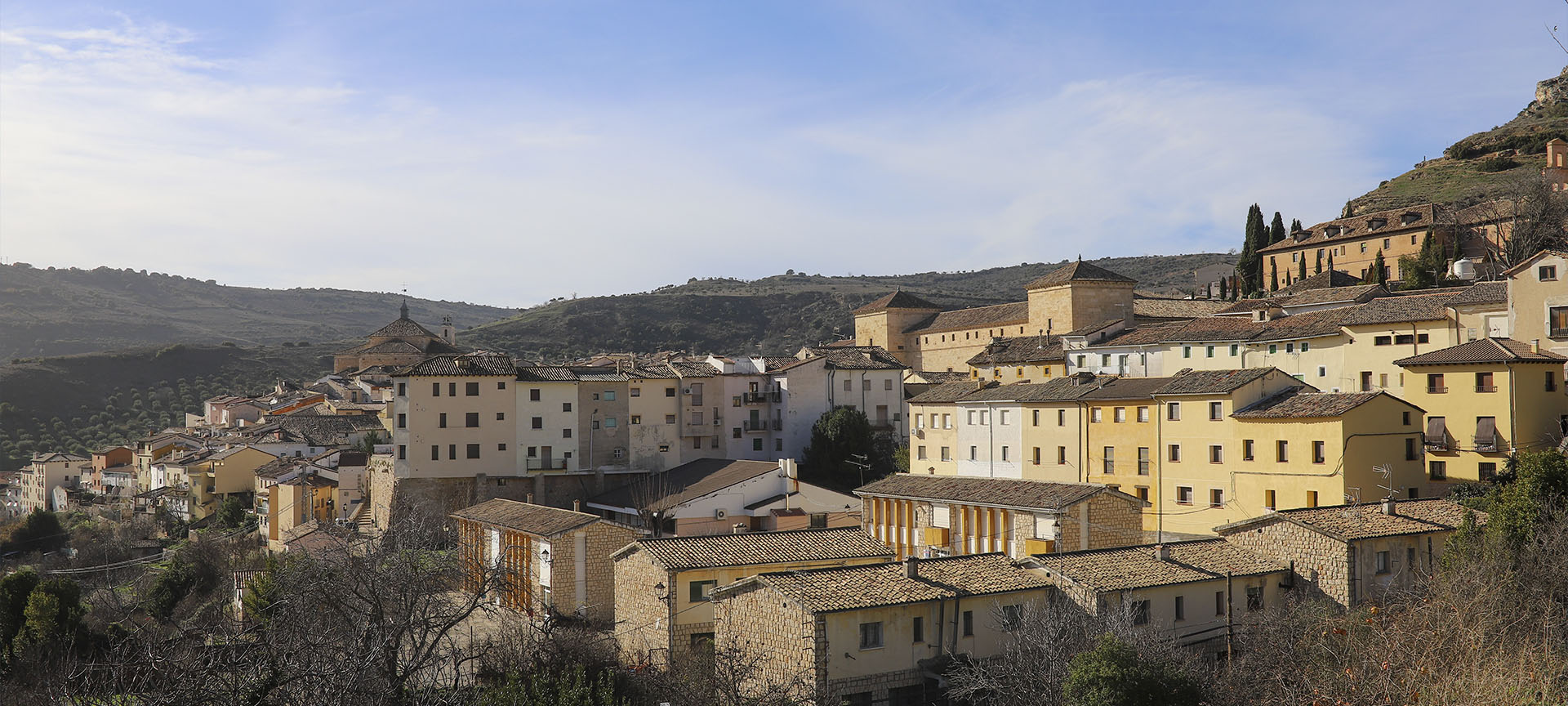 Panoramic view of Pastrana in Guadalajara (Castilla-La Mancha)