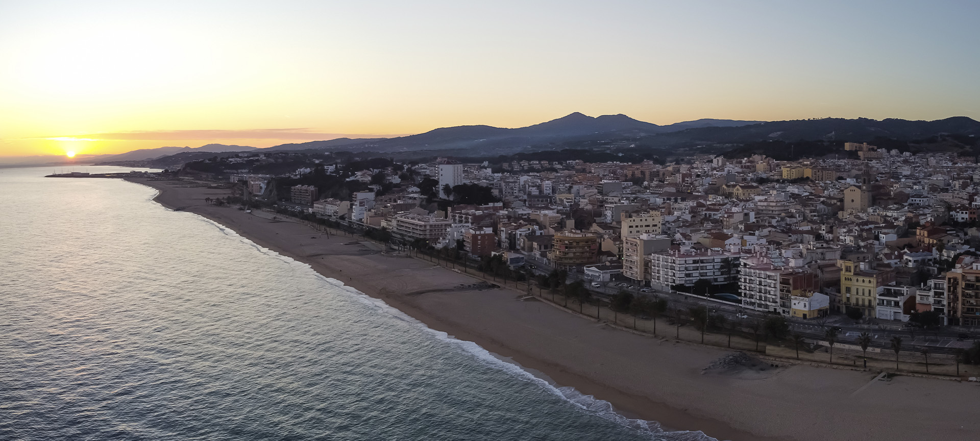 Vista aérea de Canet de Mar (Barcelona, Cataluña)