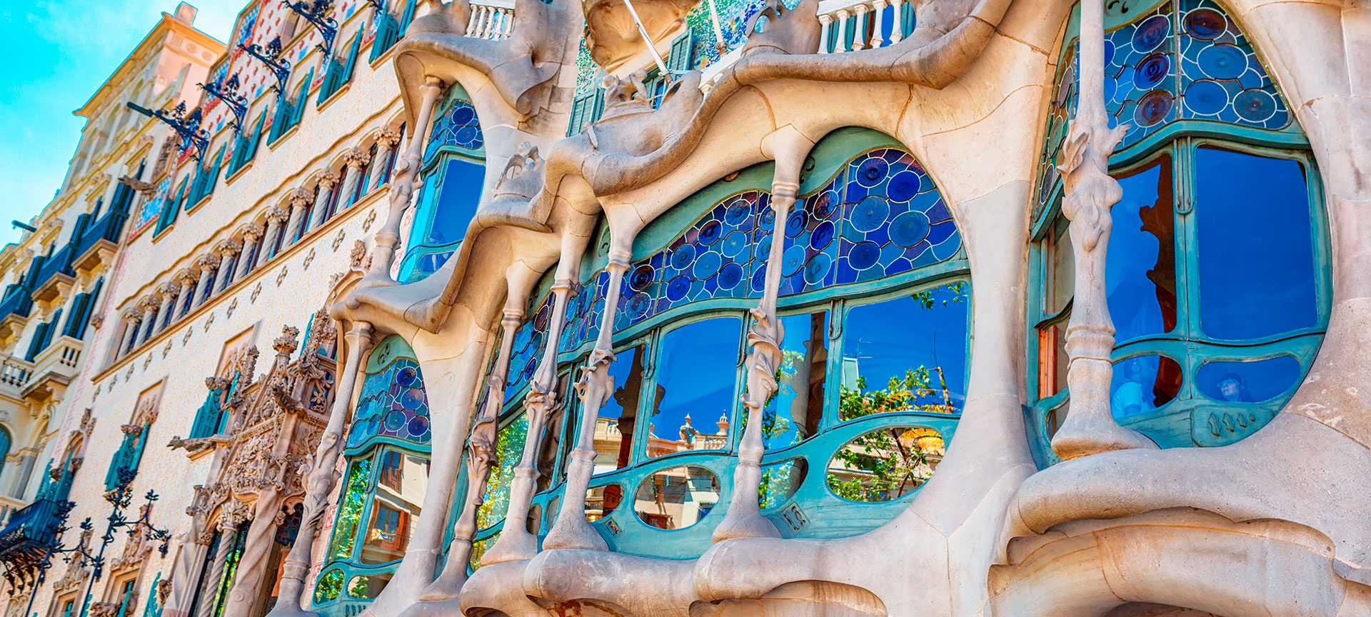 Façade of the Casa Batlló house in Barcelona