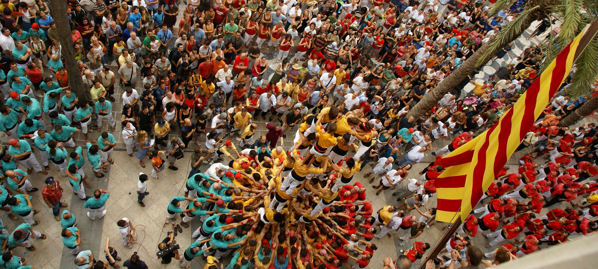 人間の塔の日、ビジャフランカ・デル・ペネデス、バルセロナ、カタルーニャ州。 人間の塔の日、ビジャフランカ・デル・ペネデス、バルセロナ、カタルーニャ州。