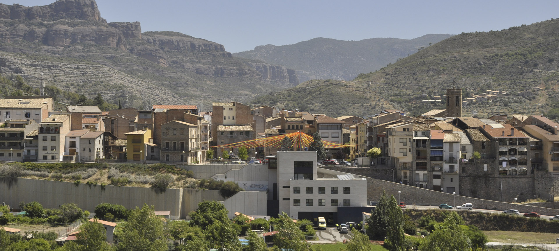 Vue panoramique de La Pobla de Segur, dans la province de Lleida (Catalogne)