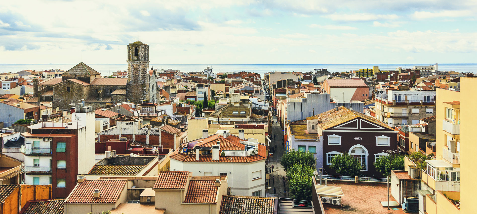 Vista de Malgrat de Mar, en Barcelona (Cataluña)