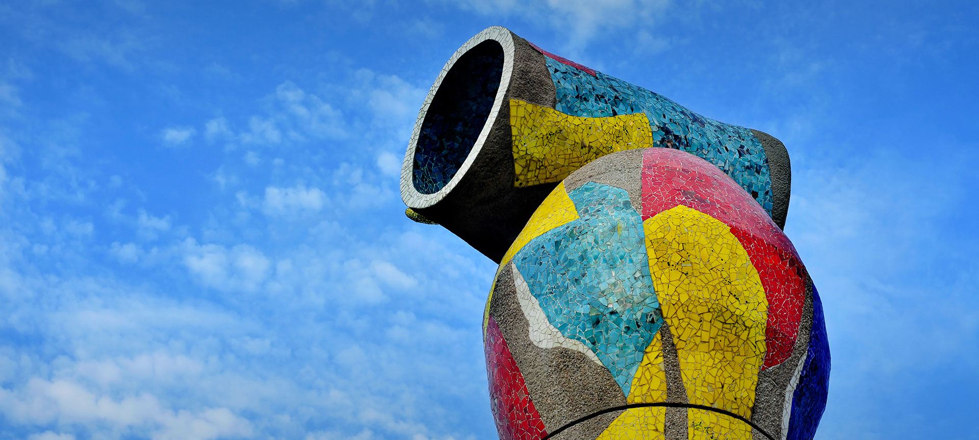 Detail of the "Woman and bird" sculpture in Joan Miró Park