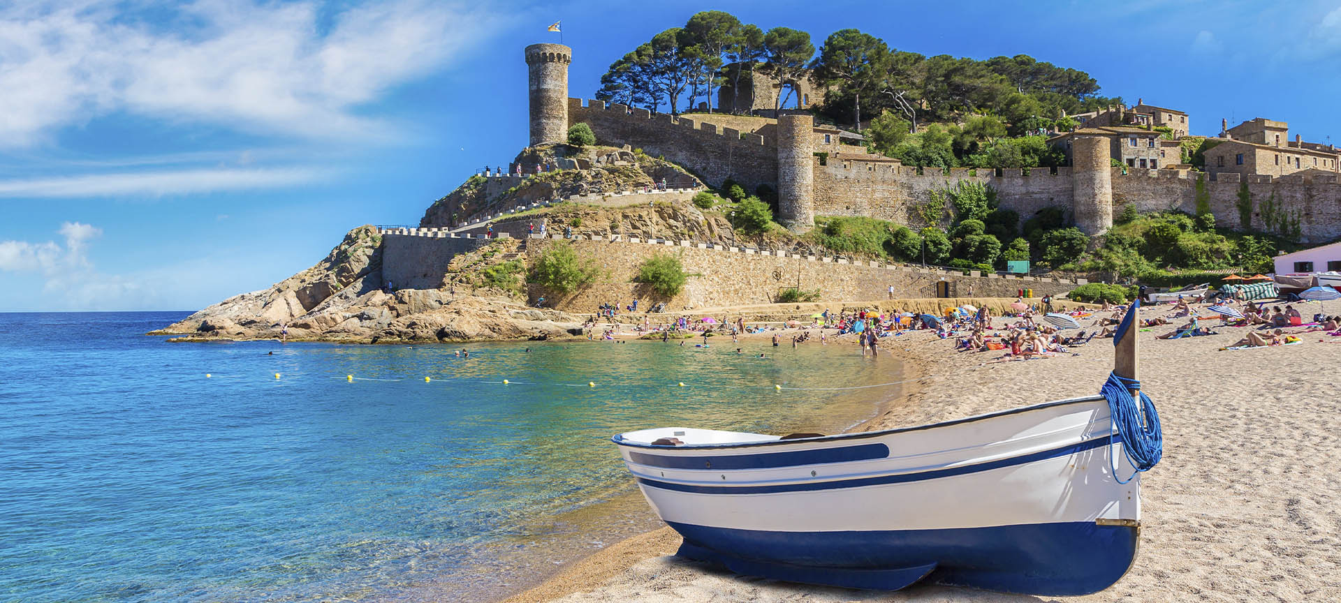 Playa Gran in Tossa de Mar (Girona, Katalonien)