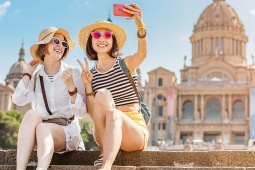 Touristen in Barcelona