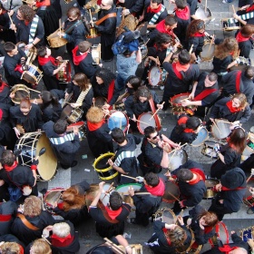 Tamborileiros na rua