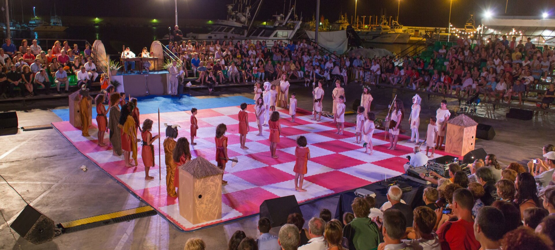 Jeu d'échecs vivant à Xàbia dans la province d'Alicante, Communauté Valencienne
