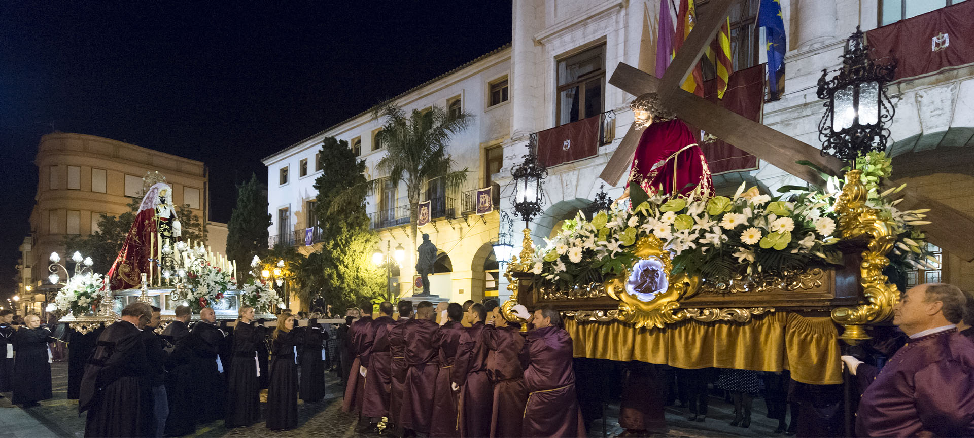 Procissão do Encontro na Semana Santa de Gandía (Valencia)