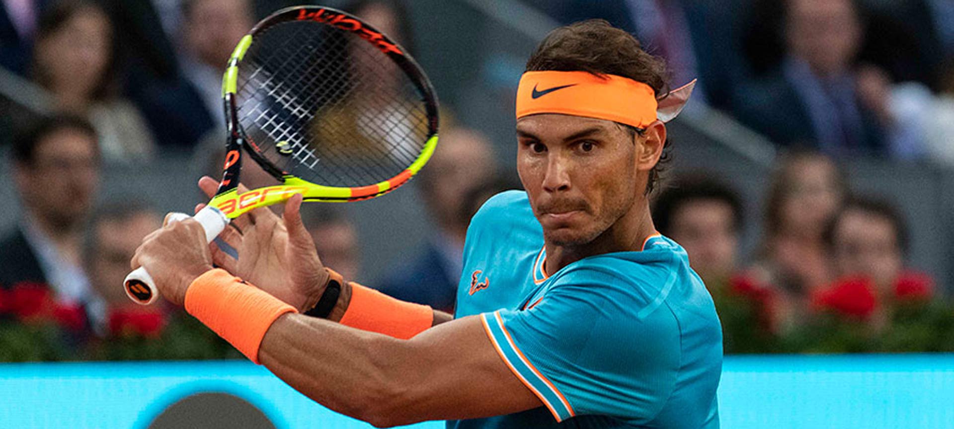 Nadal in un match contro Tiafoe nell'edizione 2019 