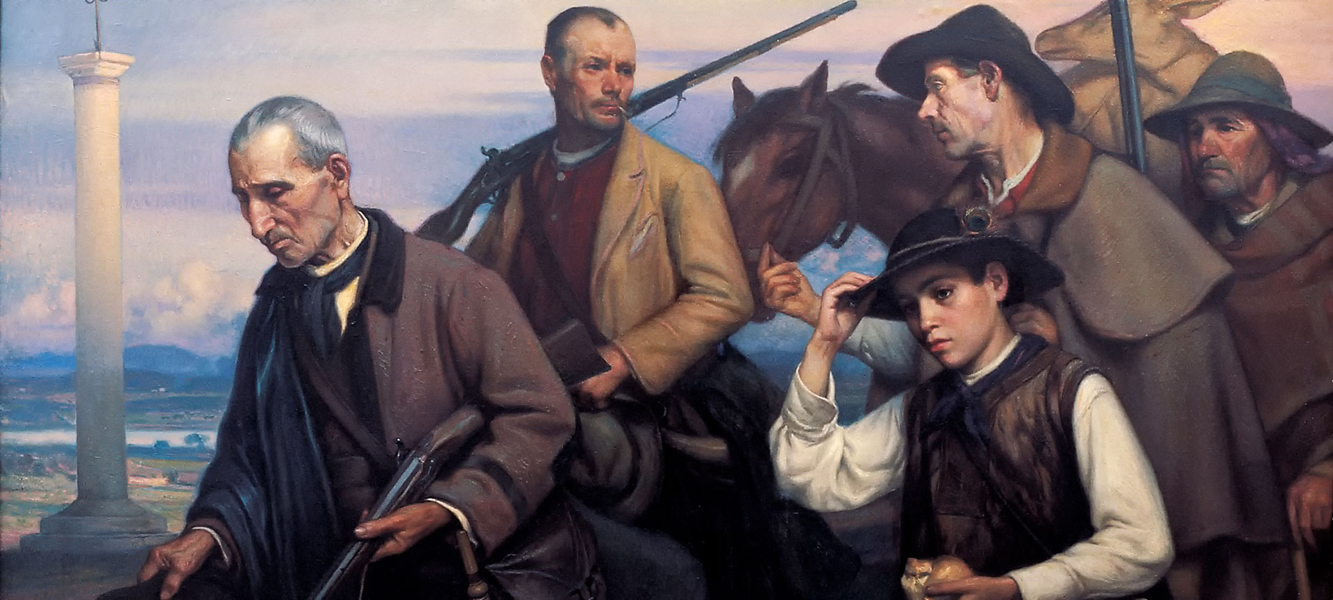 Museo de Bellas Artes de Badajoz. Escena de caza obra de Adelardo Covarsí