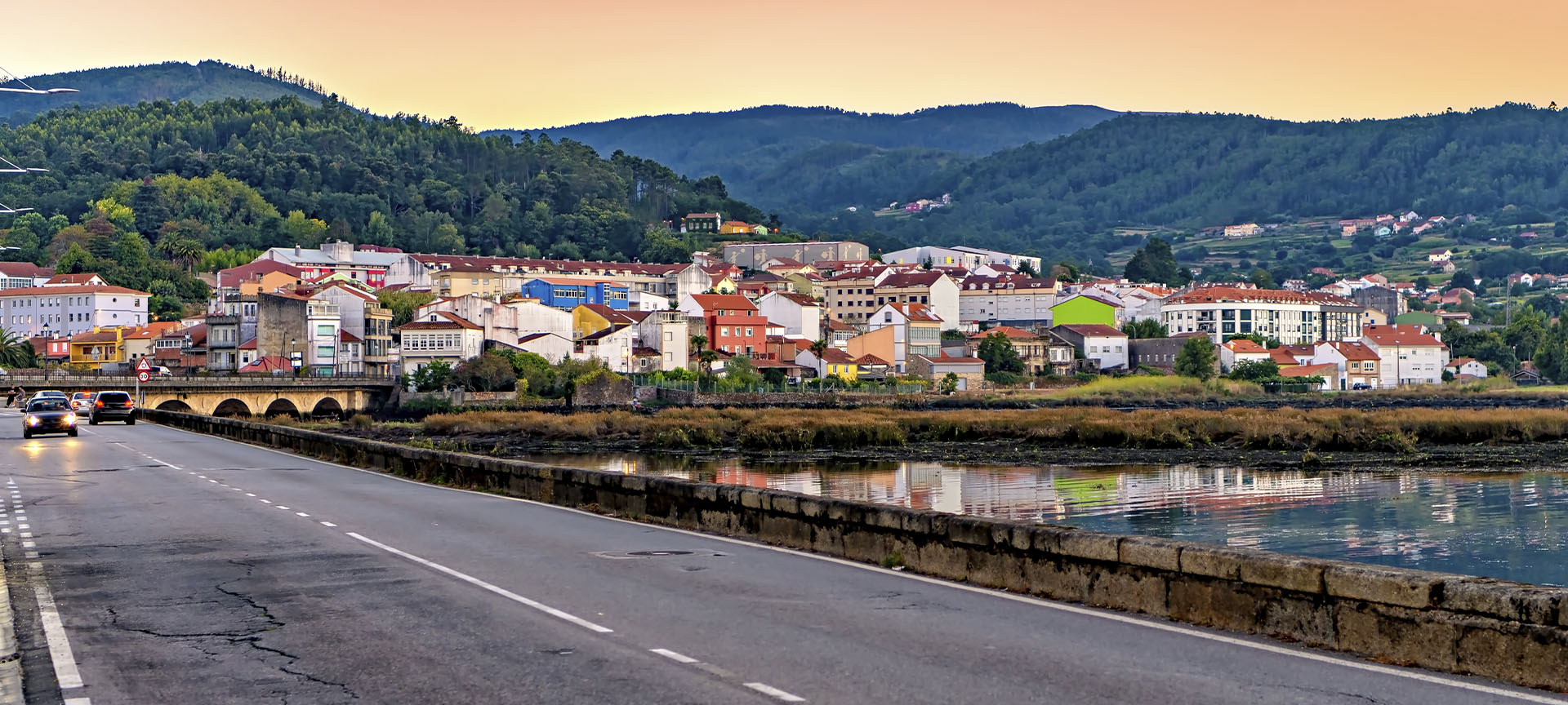 Widok panoramiczny na Noię (A Coruña, Galicia)