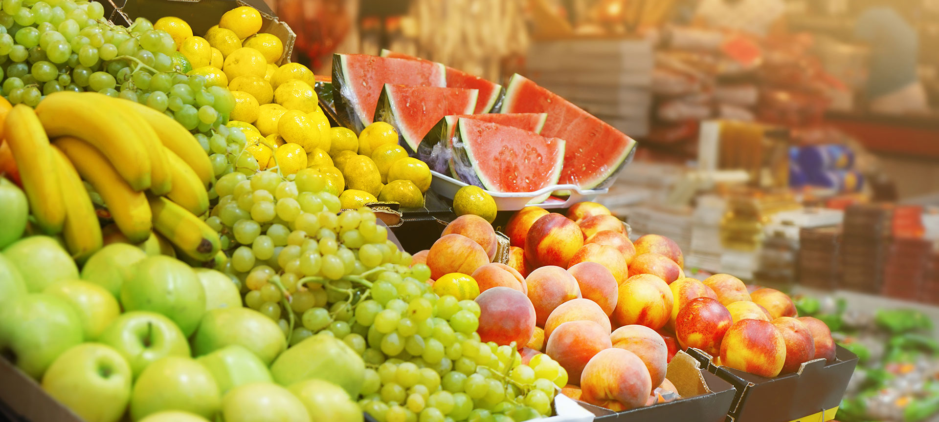 Frutas frescas en un mercado