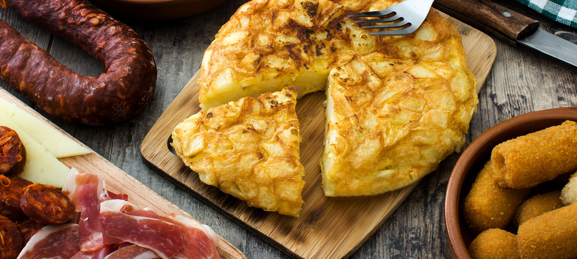 Tortilla and other typical Spanish tapas