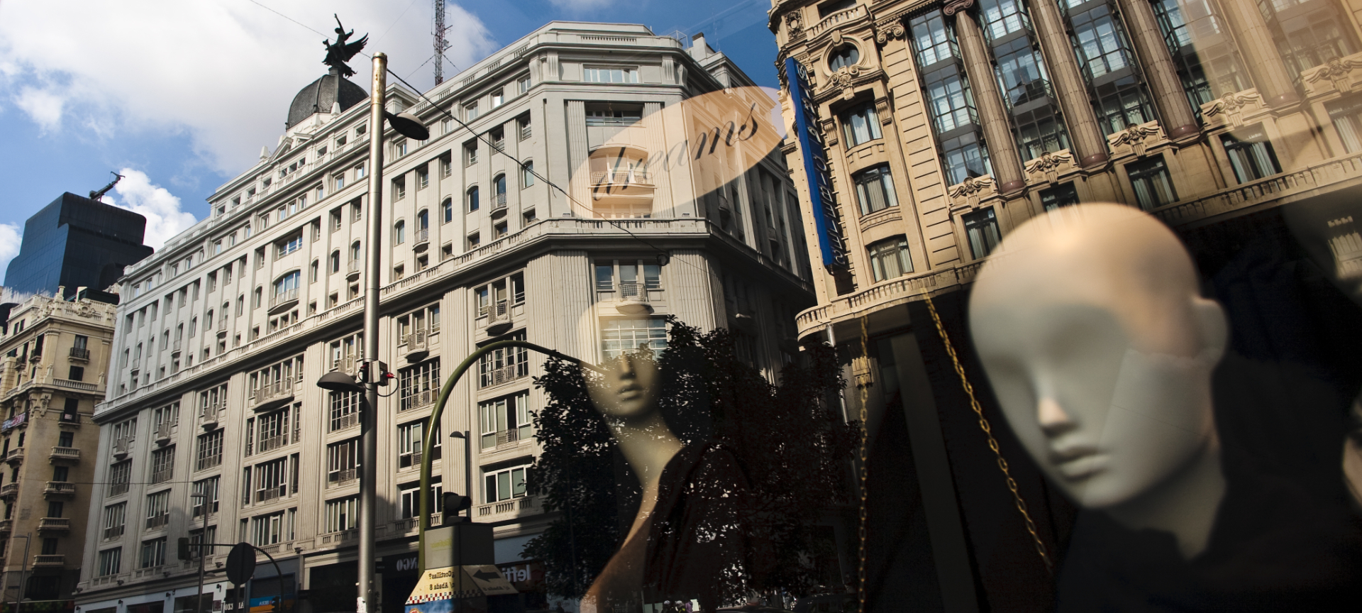 Reflection of a dresser in a luxury store in Madrid Reflection of a dresser in a luxury store in Madrid