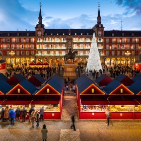 Christmas market in Madrid's Plaza Mayor