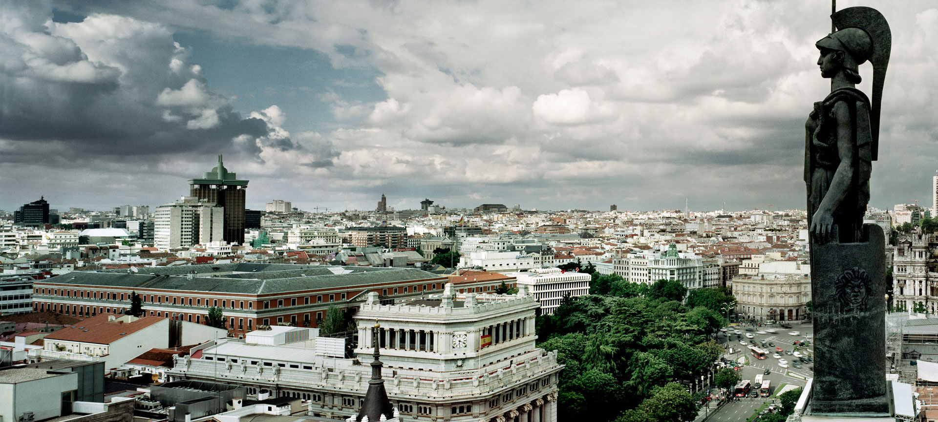 View from the rooftop terrace in the Círculo de Bellas Artes in Madrid