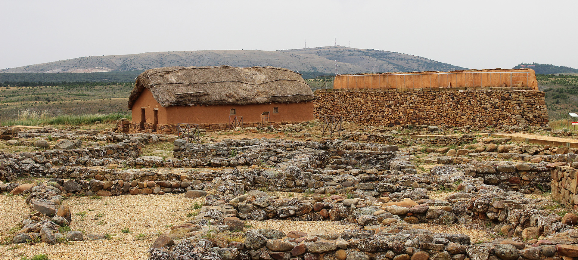 Ruins of the archaeological site of Numancia, in Soria