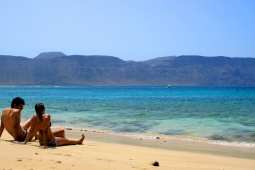Praia da Francesa, Arquipélago Chinijo em La Graciosa, Lanzarote
