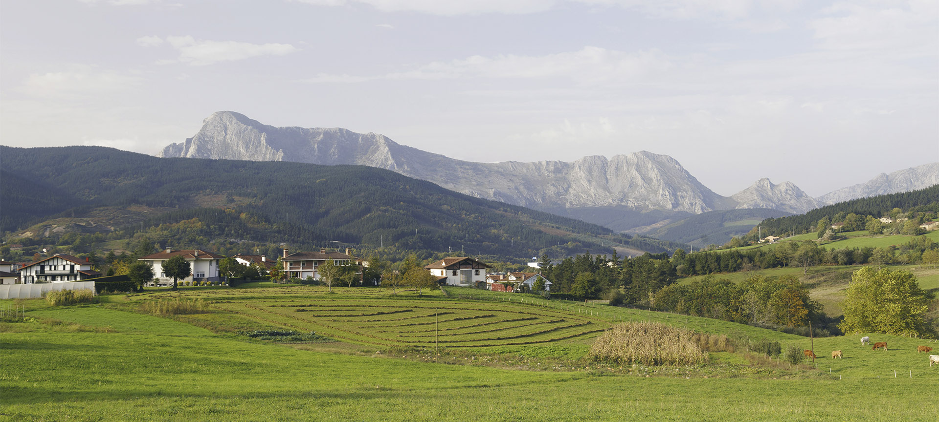 Панорамный вид на Элоррио (Бискайя, Страна Басков).