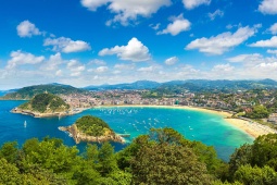 Vista aérea de San Sebastián Guipuzkoa