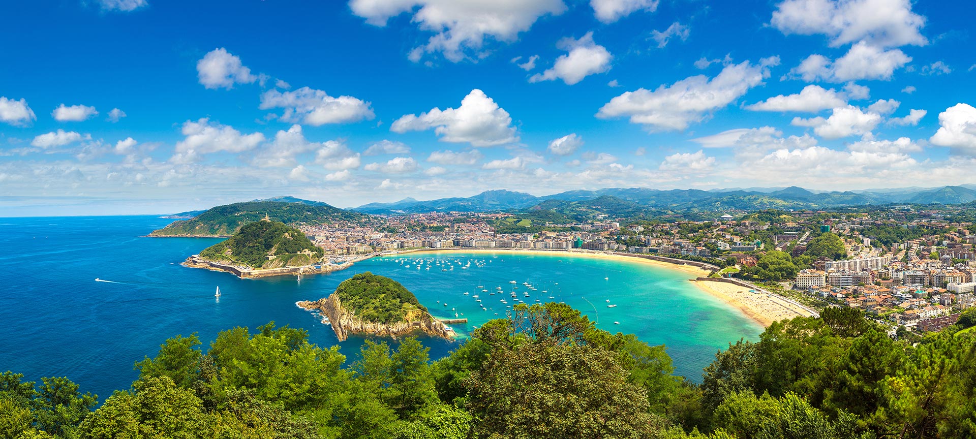 Aerial view of San Sebastian. Guipuzkoa
