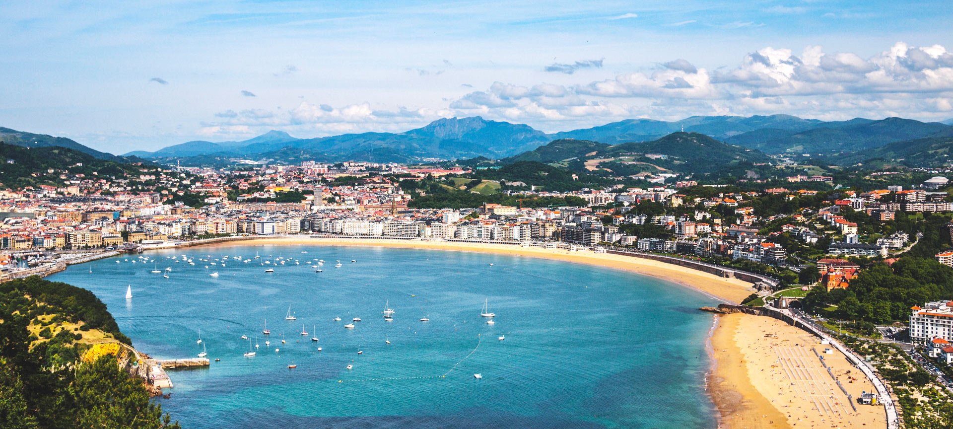 Vista panorâmica de Donostia-San Sebastián