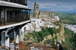 Vistas do terraço externo do Parador de Arcos de la Frontera