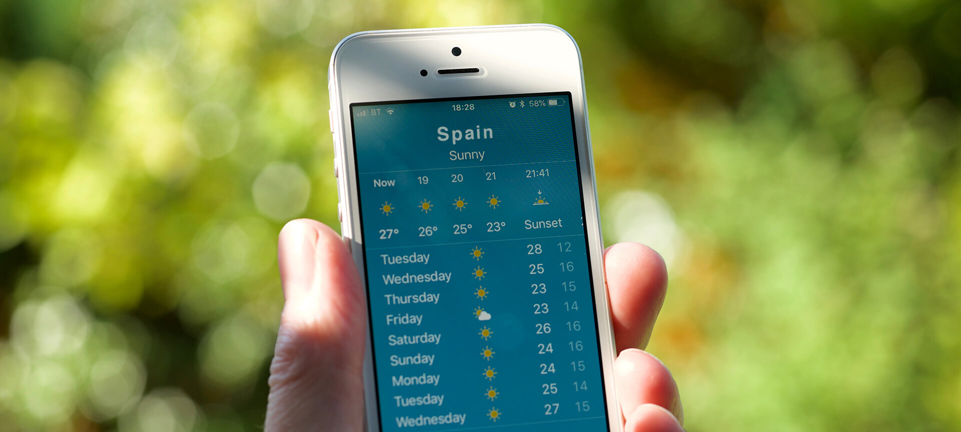 The weather Checking the weather