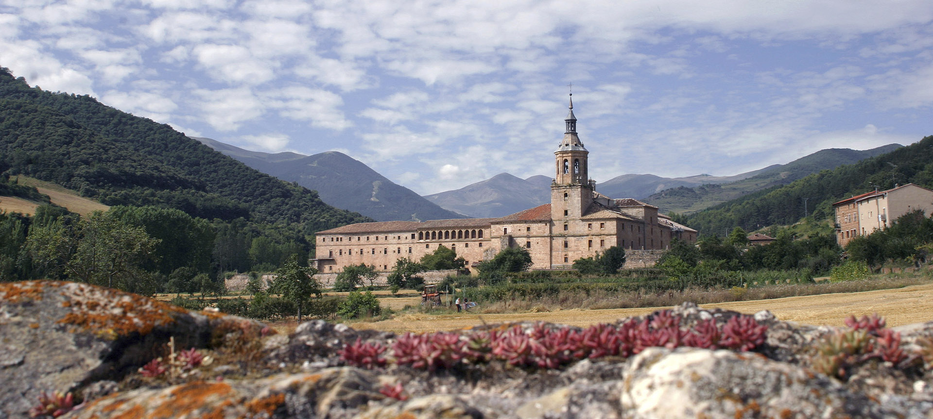 View of Yuso Monastery in San Millán de la Cogolla (La Rioja)