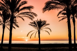 Amanhecer na praia de Cullera, C. Valência