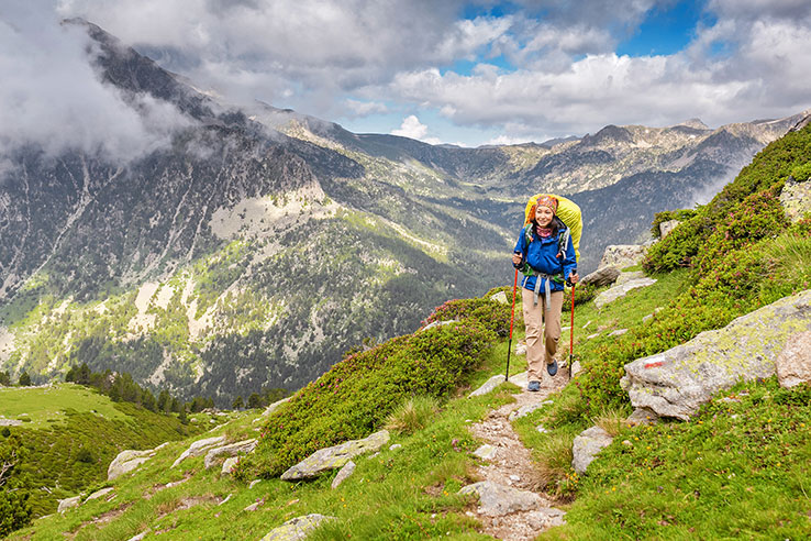 Hikers in the Pyrenees Hikers in the Pyrenees