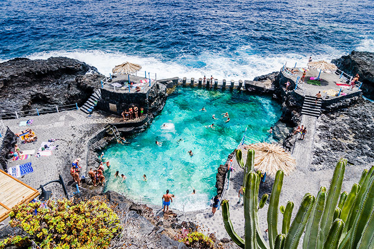 Charco Azul pool, Island of La Palma, Canary Islands Charco Azul pool, Island of La Palma, Canary Islands